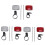 3 Pair Cycle Bicycle Bike Light Reflector Rear Front for Handlebar & Saddle Bar 1