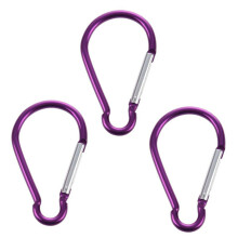 3X Large D Shaped Aluminum Carabiner Bi-Colored Clip Hook for Hiking Camping