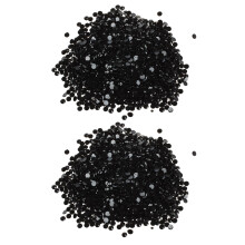 4000 Stueck Kristall Flatback Acryl Strass Perlen Nagel Art (Schwarz)