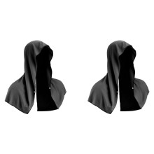 2X Serviette à Capuche Rafraîchissante, Serviettes Rafraîchissantes pour le Cou et le Visage, pour Sauna, Yoga, Camping, Entraînement, Noir