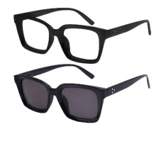 Black Square Sunglass Readers for Women 1.00 Magnification with Fashionforward Dual Function Design
