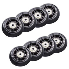 8 Pièces Séries Patins à Roulettes Roue Non Clignotante Roue de Patin 70X24mm Roulement Accessoires de Patin Antidérapant