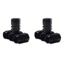 8Pcs Caps Aluminum Alloy Cars Tire Valve Stem Covers for Motorcycles Trucks Bikes Valve Caps Bicycle Accessories Black