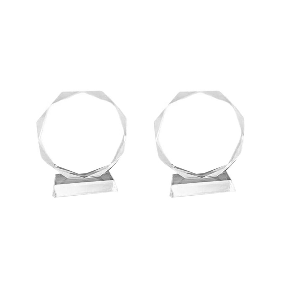 Photos - Notebook Zandona 2X Crystal Glass Trophy Blank Crystal Trophy Medal Graduation Season Commemorative Ornaments Company Awards