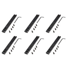 6pcs 14Cm Scope Mount Picatinny / Weaver Rail Rail Scope Mount 13 Slots Black