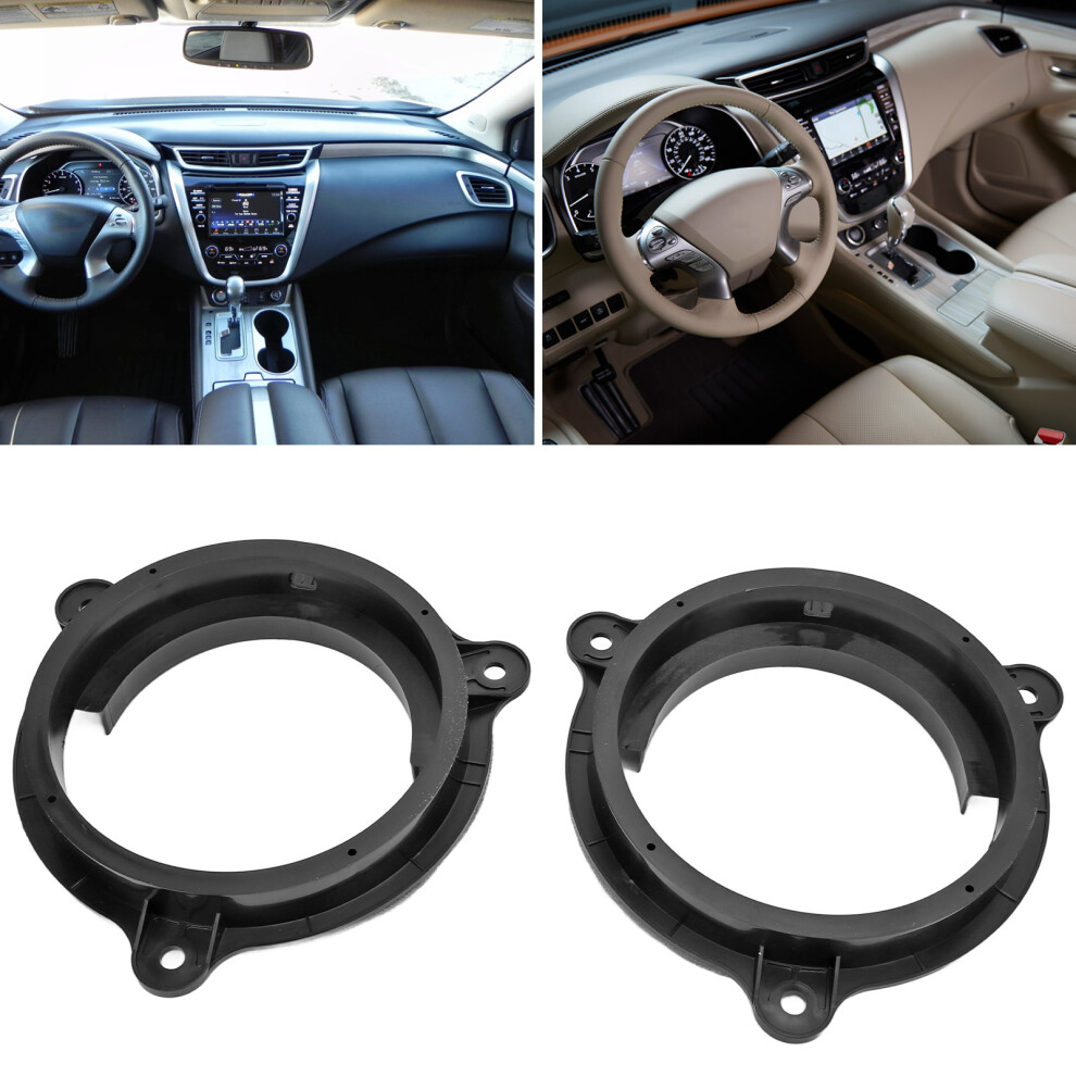 6.5In Speaker Rings With Harness For Nissan Sentra Black 7293282032729