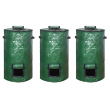 3X Sac Poubelle à Compost, Seau à Compost Scellable par Fermentation, Sac à Compost pour Déchets de Feuilles de Jardin