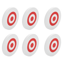 6st 25 X 3 cm Boogschieten Eva Foam Target Zelfherstellende Boog Bewegende Jachtoefening Wit + Rood