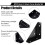 Angle Bracket, Metal Angle Bracket, Triangular Shelf Bracket, Corner Table Connector for Bed, Table, 66mm x 66mm,18 Pcs 3