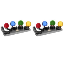 2X Klocka Oil Dip Oiler Stand Die Cast 5 Oiler Dishes Cups Med Lock Klocka Reparera Oljefettlagringsverktyg för Urmakare