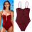 Stylish Women's Conjoined Bathing Suit Feature High Cut-White L 4