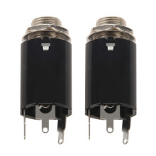 2 Stück Schwarz Gitarre Endpin Buchse 6,35 Input für Jede Gitarre Eq Pickup Output Gitarre Teile & Zubehör