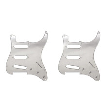 2X Mirror Guitar Pickguard 11 Holes ST SSS Guitar Scratch Plate with 22Pcs Pickguard Screws A