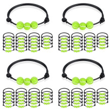 80 Pcs Tennis Charm Bracelets Tennis Tennis Beads Adjustable Wristbands Inspirational Sport Bracelet for Teens