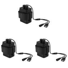 3X Wodoodporny DIY 6X18650 Skrzynka na Baterie Pokrowiec z 12V i Zasilaczem USB do Roweru LED Light Router do Telefonu KomóRkowego