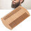Wooden Double-Sided Beard Comb Beech 10x6cm Grooming Styling Tool 14