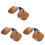 3X Unisex Dark Brown Rectangle Flip  Clip  Polarized Sunglasses 1
