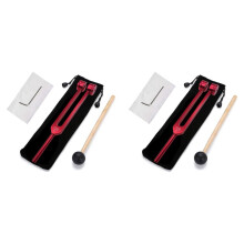 2X Dipason 128 Hz Diapasons Rouges LestéS pour la GuéRison Diapason à Curseur Sonique 128 Hz