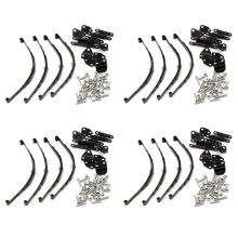 16Pcs 1/10 Leaf Springs Set HighLift Chassis for 1/10 D90 RC Crawler Car Parts Black