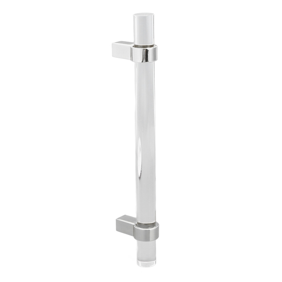 Crystal Acrylic Handle For Cabinets, 96Mm Silver Drawer Pull 4981390353487