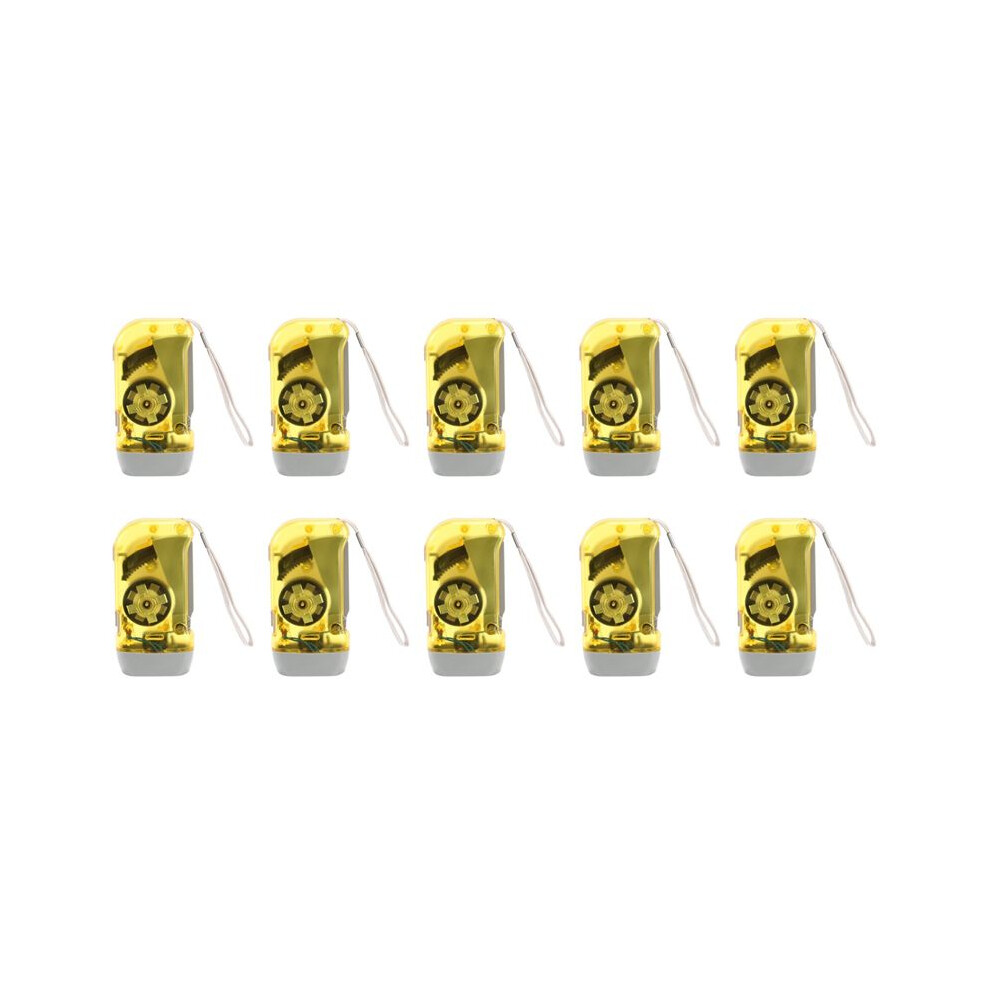 10X 3 Led Dynamo Wind Flashlight Hand-Pressing Crank Nr No Battery Torch 6031418812286