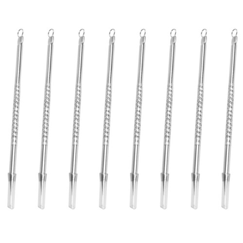 8X Outils de Beauté Aiguille Courte pour Extraire L'Acné