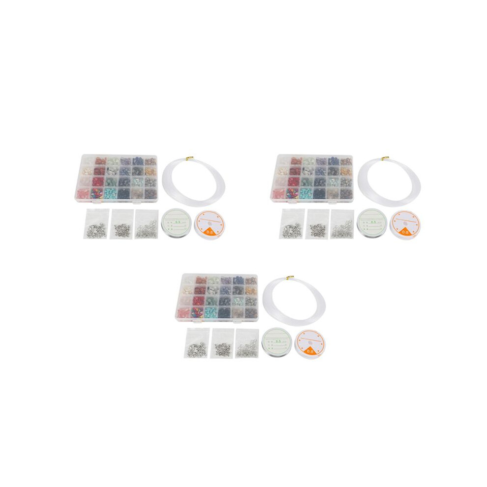 3969Pcs Irregular Gemstone Beads Kit With Spacer Beads Lobster Clasps Elastic Jump Rings For Diy Jewelry Making Supplies 4713194155000