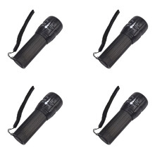 4X LED Flashlight 18650/AAA Battery LED Torch High Power Rechargeable Zoomable Lantern Waterproof