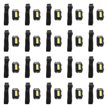20X Cob Led Light Lamp Headlight 3 Modes Rainproof Torch Flashlight for Camping Fishing Black