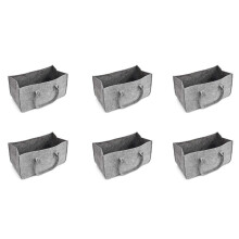 6X  Purse,  Storage Bag Large Capacity Casual Shopping Bag - Gray