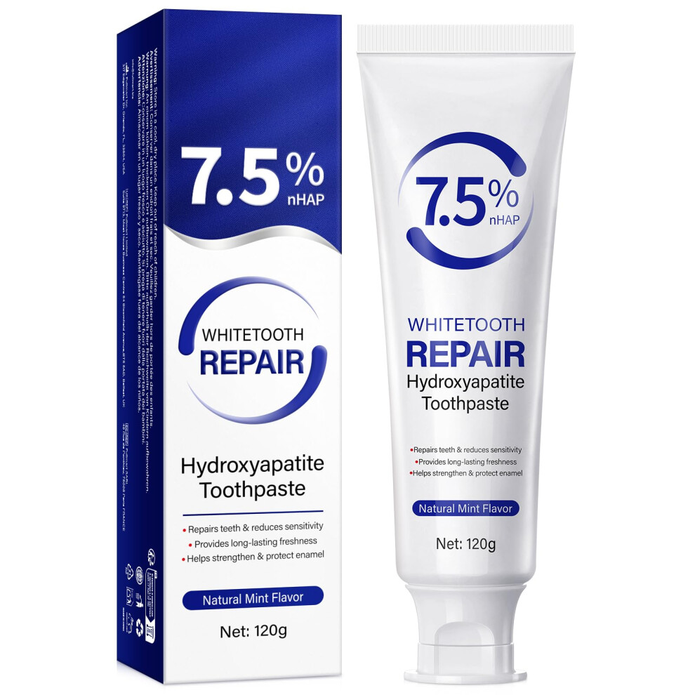 Nano Hydroxyapatite Toothpaste 7.5% Enamel  Fluoride  Fresh Mint 4.23 oz
