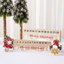 Calendrier de Compte à Rebours de NoëL en Bois Vacances de NoëL Calendrier de L' en Bois DéCor de Compte à Rebours Ornement Calendrier de L'