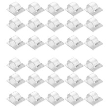 Hooks for Outdoor String Lights Clips 30 Pack Clips Clear Light Hook with 30 Waterproof Adhesive Backing