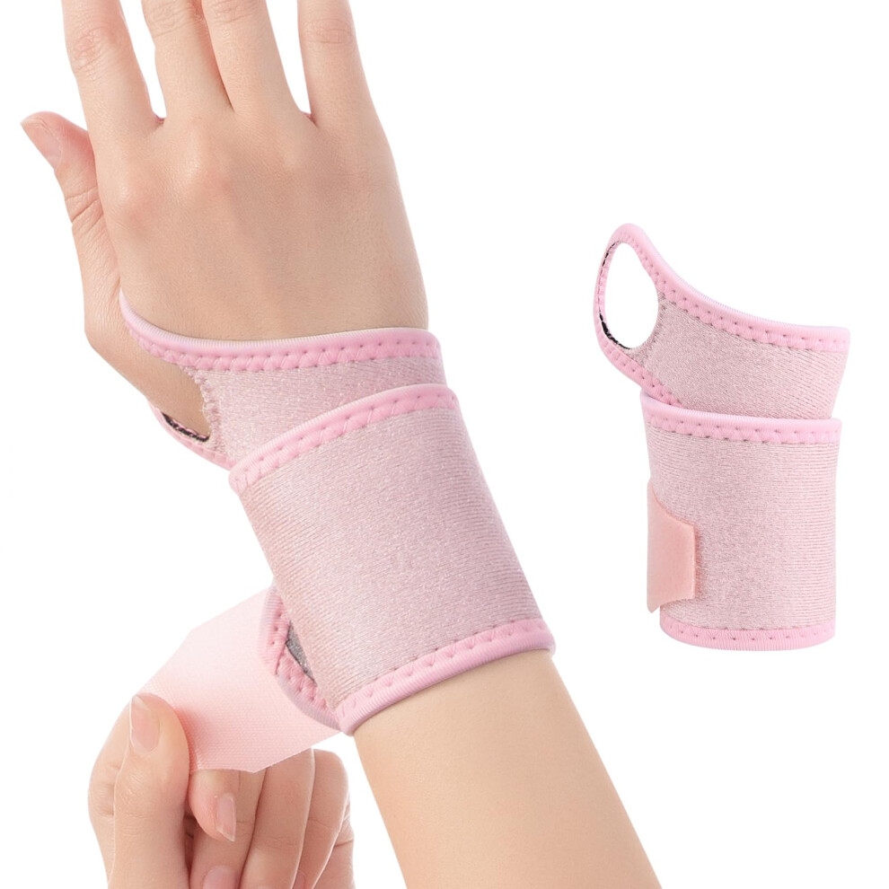 Pink Wrist Brace For Carpal Tunnel And Arthritis Pain Relief, Adjustable Support For Men And Women