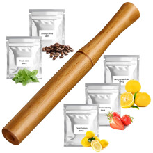 Natural Wooden Herbal Inhaler with Pleasant Aroma for Fresh Breath and Relaxation, Pocket Size