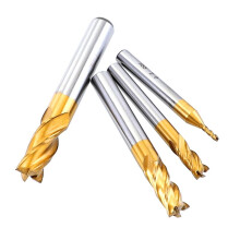 Set di Frese HSS da 11 Pezzi A 4 Taglienti con Rivestimento In Titanio, Punta per Router CNC da 1,5-10 mm per Fresatura di Legno e Acciaio