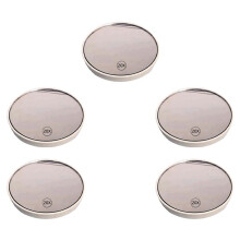5pcs Espelho de Maquilhagem Anti-Embaciamento com Ventosa Espelho de Maquilhagem PortáTil 20X Espelho de Maquilhagem com Pega, Branco