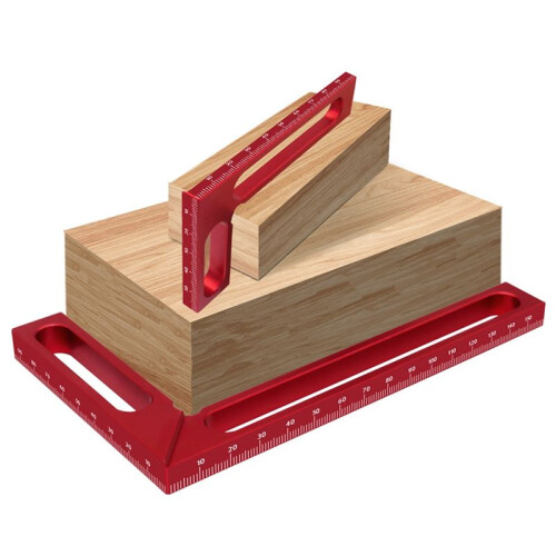 Woodworking Right Angle Ruler Carpenter Square Measuring Ruler 90 Right Angle Calibrator for Wood Work Projects-100mm 1