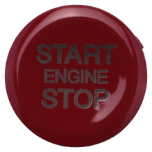 ABS Car Engine Start Stop Button Cover Trim for Giulia Stelvio 2017 2018 (Red)