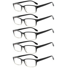 Reading Glasses 5Pack +1.25 Blue Light Blocking Anti Glare Spring Hinge for Men and Women