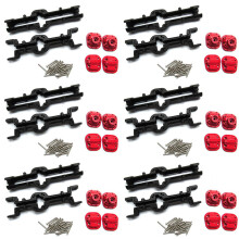 6X Metal Front and Rear Bridge Axle Housing Case for MN D90 D91 MN99 MN99S 1/12 RC Car Upgrade Parts Accessories,Black