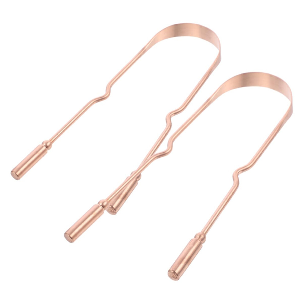 2pcs Extra Wide Tongue Scraper Set with Ergonomic Grip for Daily Oral Care Cleaning