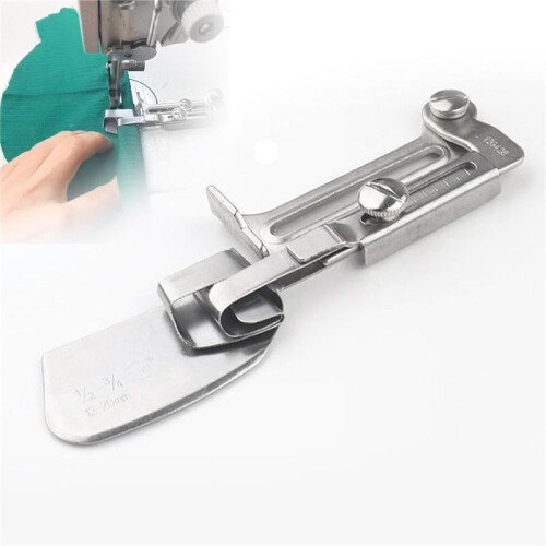 Sewing Rolled , Adjustable Width Rolled Hemmer Foot, Sewing Machine Rolled Hem Attachment Hemming Tool (12-20mm) 1