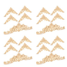 20X Wood Appliques Onlays Decorative Wood Appliques DIY Wood Appliques for Mirror Bed Door Cabinet Wardrobe Furniture