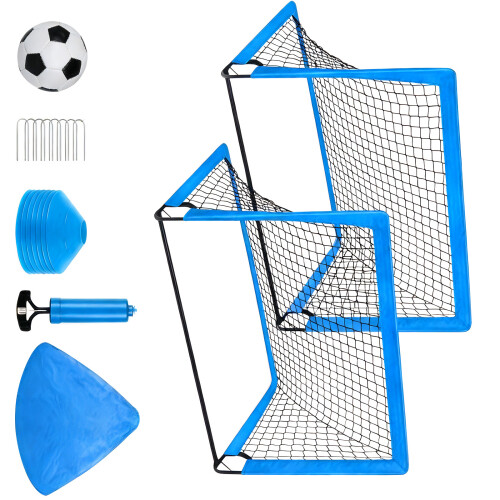 Collapsible Football Goal Set Includes 2 Foldable Markers 3 Size