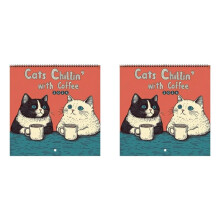 2X 2026 Calendar Cat Design Hangable Calendar 12-Month Family Planner ThickPaper Home Decorate for Bedroom and Office