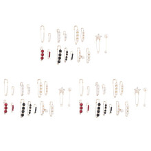 45Pcs Sweater Clips Heavy Duty Safety Pins Faux White Pearl Brooch Pin Dress Clip Hat Shawl Pin Rhinestone Enamel Pins