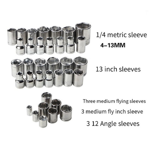 40-Piece Socket Combination Set Socket Wrench Set Auto Repair Tools Household Hardware Tools Socket Combination Tools 2
