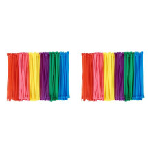 1200 Piezas (200 Por Color) Corbatas de Cremallera de Colores Pequeños Corbatas de Cremallera Multicolor de 4 Pulgadas para Decorar Suministros de