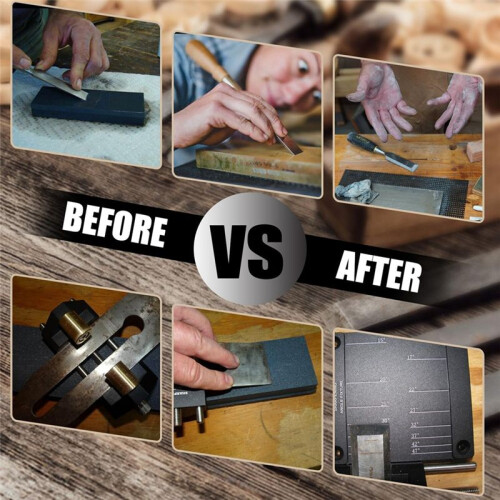 Woodworking Honing Guide Tools Chisel & Plane Blade Sharpening Kit Honing Guide,Angle Fixture, and Angle Gauge